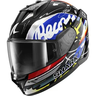 Capacete Shark D-skwal 3 Streetrush Kbu + Pinlock Preto/prata/azul Streetrush Kbu Brilhante 57/58