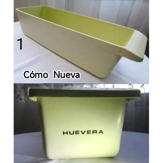 Huevera Para Nevera Como Nueva Pasta Dura Beis Claro