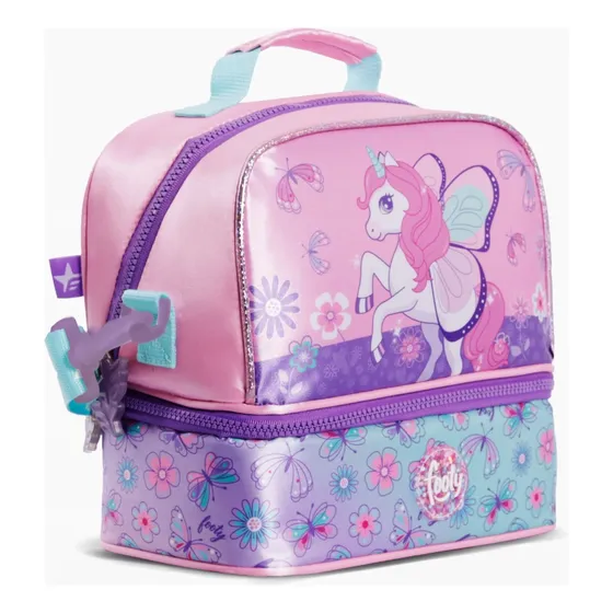 Lunchera Térmica Escolar Unicorn Wings Violeta Footy