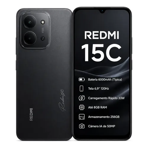 Xiaomi Redmi 15 16gb 8gb+8gb boster Ram 256gb Dual Sim 50mp Fm