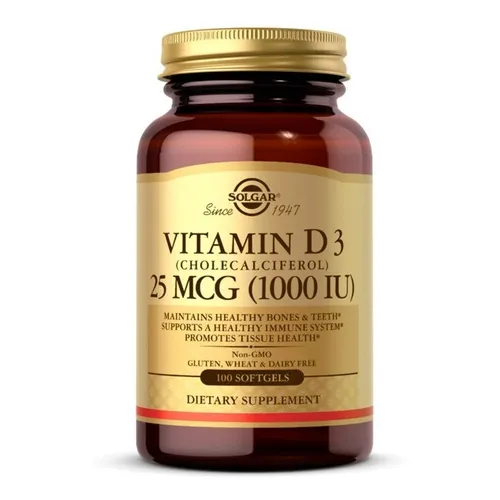 Vitamina D3 1 000 Ui 100 Softgels Sabor Natural