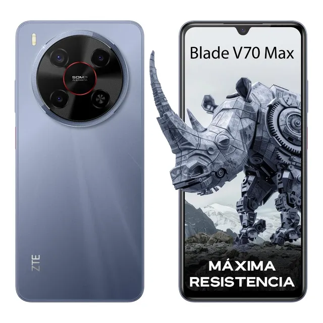 Zte Smartphone Blade V70 Max 6.9 120hz, 50mp+ia, 256gb+14gb Ram(4gb + 10gb Dinámica), Batería 6000mah, Android 14 Gris