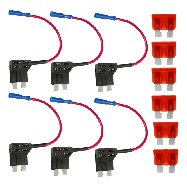 6 Roba Corriente Standard Con Porta Fusible + Fusible 10a