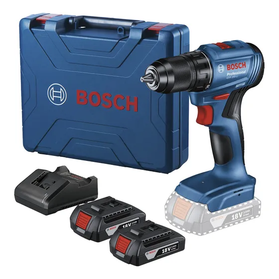 Taladro Atornillador Gsr 185 Li + 2 Baterías 2 Ah + Cargador Azul Oscuro