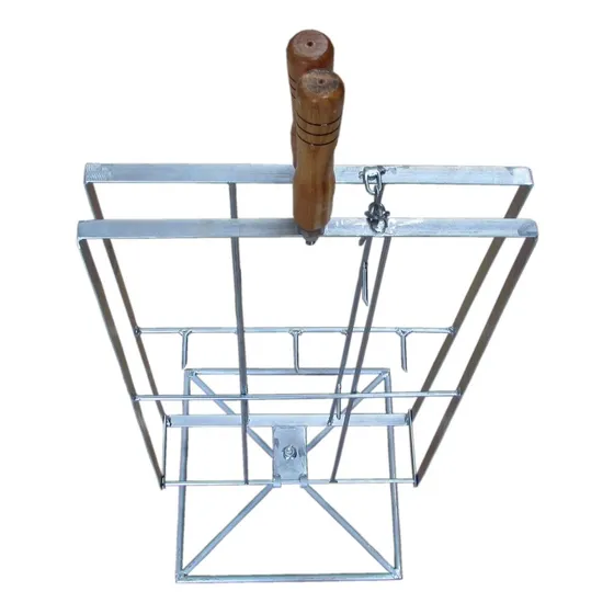 Espeto Costela Fogo Chão Galvanizado C/base Giratoria