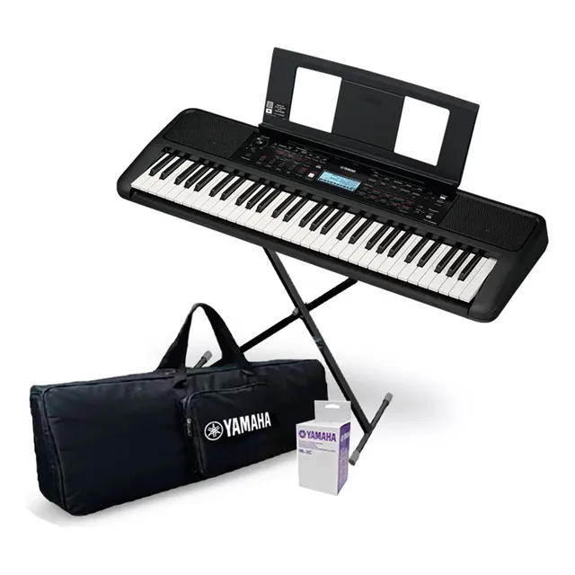 Teclado Yamaha Psr-e383 Pack Sensible + Adaptador Original