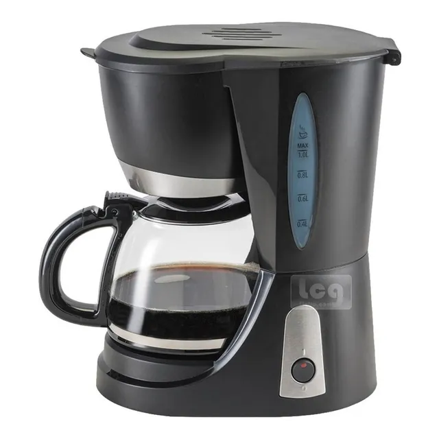 Cafetera eléctrica Agratto, 30 tazas, café vetro, color negro
