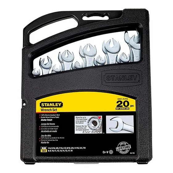 Juego Llaves Combinadas Stanley / 20 Piezas - Sae / Mm