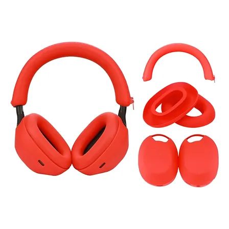 Funda De Silicona Para Auriculares Sony Wh-1000xm5 - Rojo