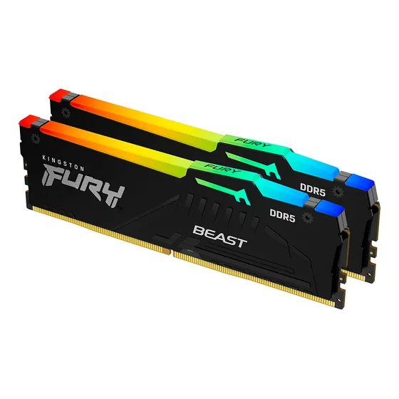 Memoria 32gb 2x16 6000mhz Fury Beast Black Rgb Expo Kingston