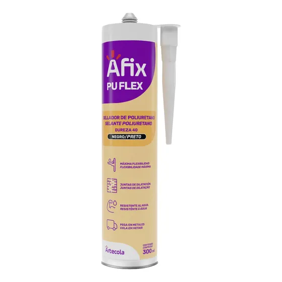 Sellador Adhesivo De Poliuretano Pu Flex - Negro - 300 Ml