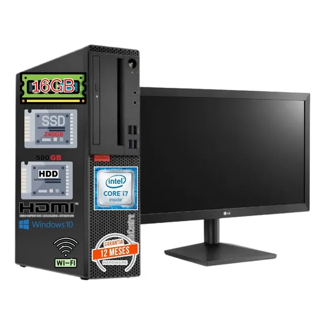 Cpu+mon Lenovom710si7-670016gb240gbssd+500gbfactura 12mesgar