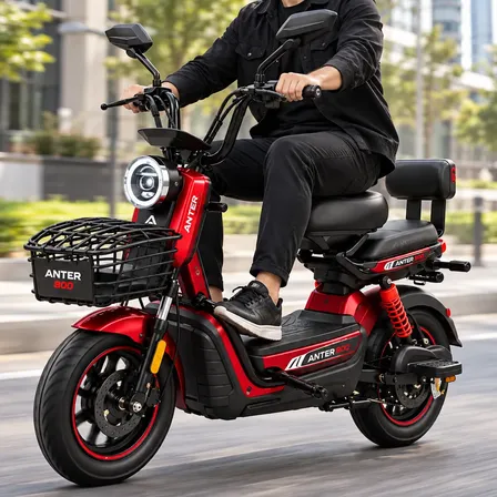 Bike Scooter Moto Eletrica Bateria Litio 800watts 50km Aut. Vermelho 22