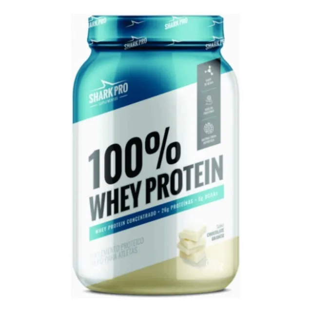 Whey 100% Whey Protein Concentrado - Shark Pro Sabor Chocolate branco