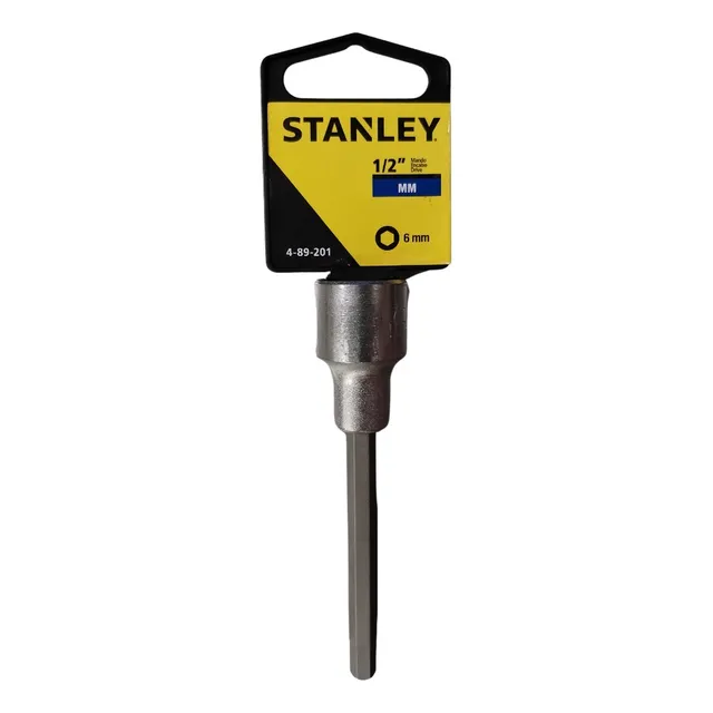 Dado Punta Hexagonal Largo 6 Mm Mando 1/2pLG  89-201 Stanley