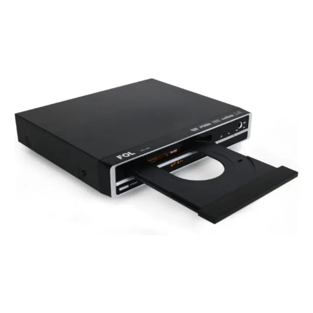 Reproductor de CD y DVD con control remoto FOL FD FD-168 color negro 127V