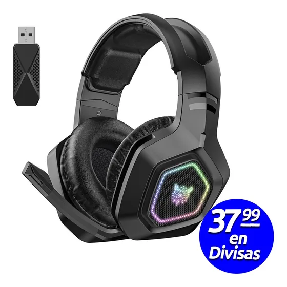 Audifono Gamer Inalambrico Microfono Bluetooth Recagable