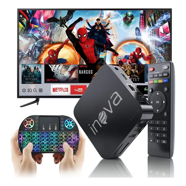 Smart Tv Box Android 4k Com Play Store Baixa Aplicativos