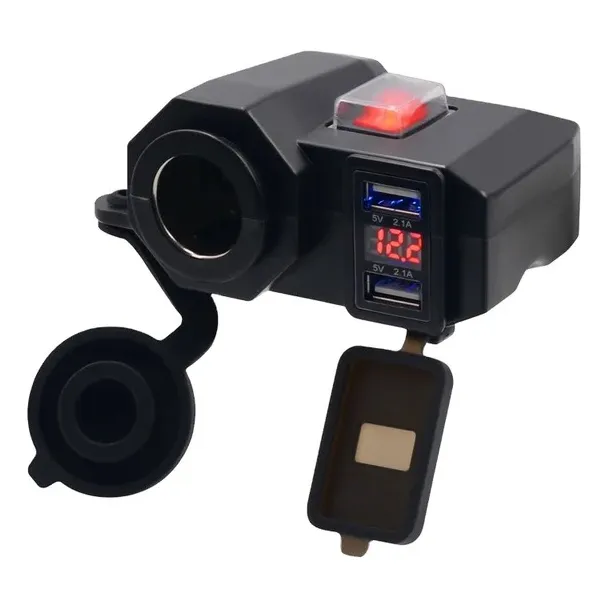 Cargador Usb Con Encendedor Cigarrera Motos 12v Usb 5v 2.1a