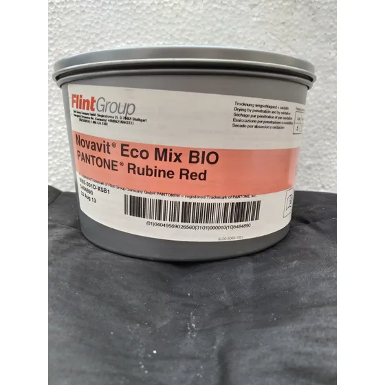 Tinta Pantone Rojo Rubine Offset Flint Group Eco Mix Bio