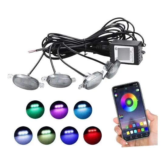 Luces Parrilla Compatible Ford Raptor Ram Hilux Ranger Rgb