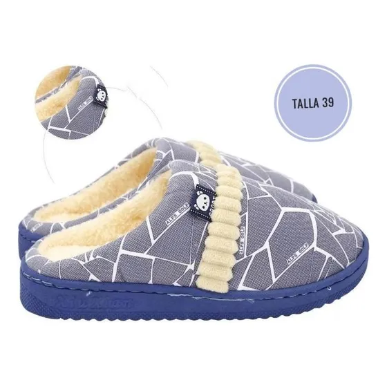 Pantuflas Cholas Peluche Shi Chang Unisex Suela Impermeable