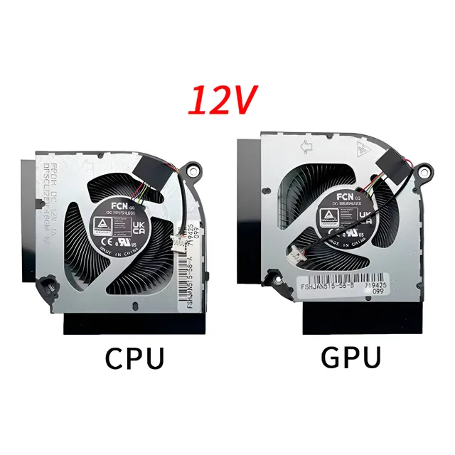 Ventilador De Gpu Y Cpu 12v  Acer An515-45/46/55 Falcontech Negro
