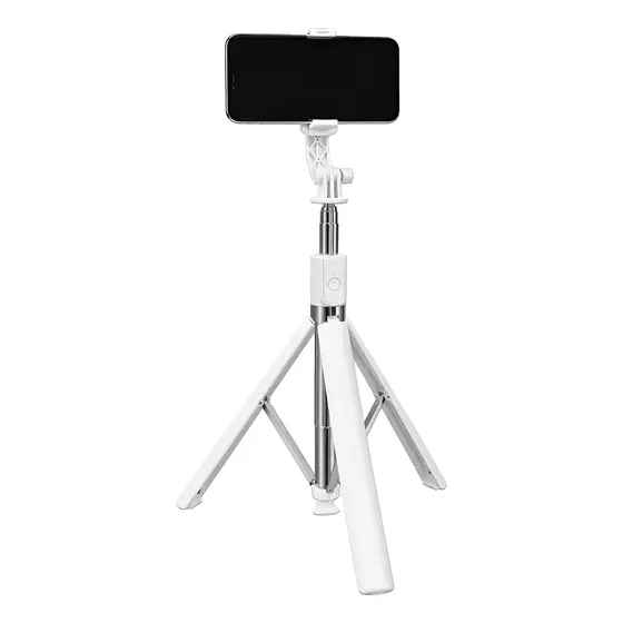 Bastón Selfie Trípode Jc-42 Bluetooth Control Remoto Blanco