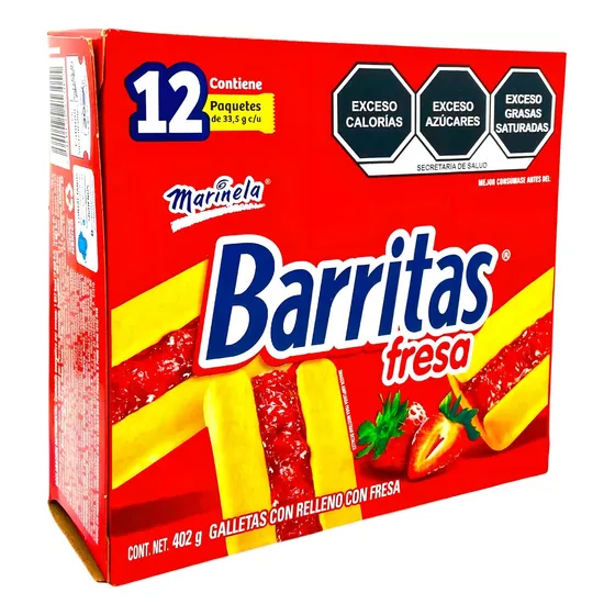 Barritas De Fresa 402g 12 Piezas
