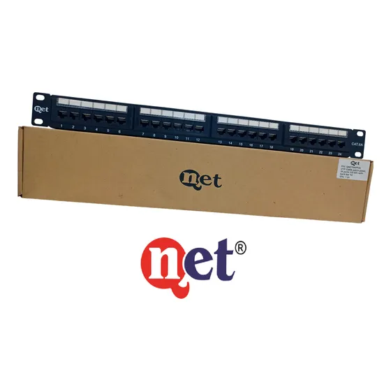 Patch Panel Qnet Cat 6a 24 Puertos 1u