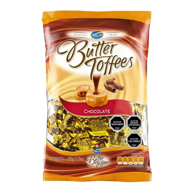 Caramelo Arcor Butter Toffe Chocolate 130 G
