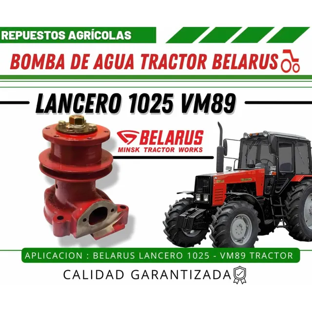 Bomba De Agua Tractor Belarus Lancero Vm89 1025