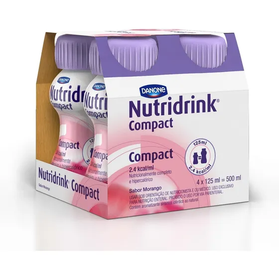 Suplemento Nutridrink Compact Morango 4 Unid 125ml Danone