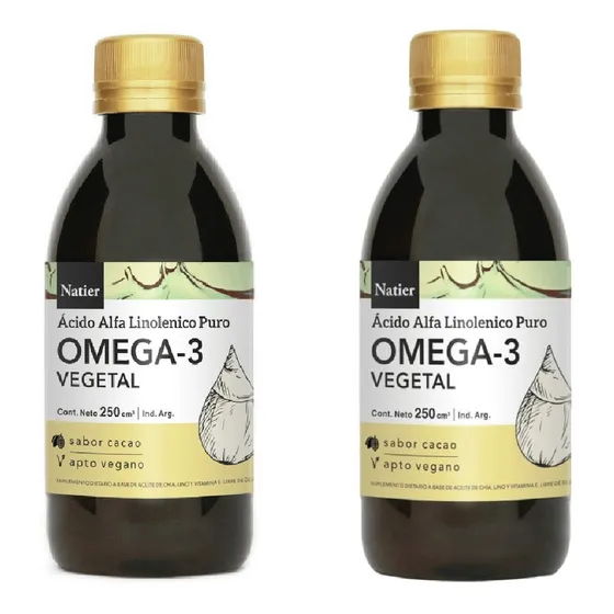 Pack De 2 Omega-3 Bebible Sabor Cacao Natier 250ml