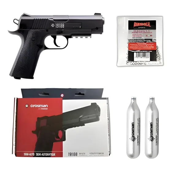 Pistola Deportiva Crosman 1911bb Co2 Cal 4.5mm Mira Espada Negro 1143 Mm