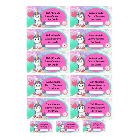 Kit Etiquetas Escolares Autoadhesivas Personalizadas Lpk
