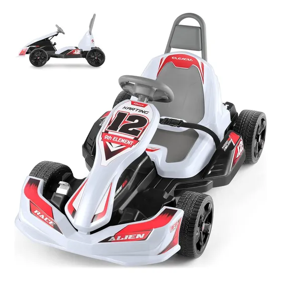 Auto A Bateria Karting Blanco Cn-shj11299