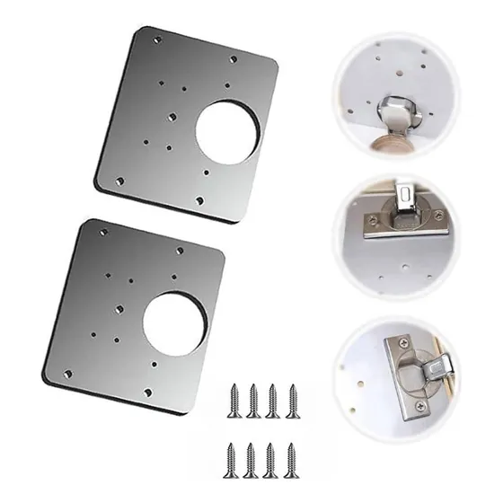  De Bisagras Placa Fija De Bisagra De Acero Inoxida × 4