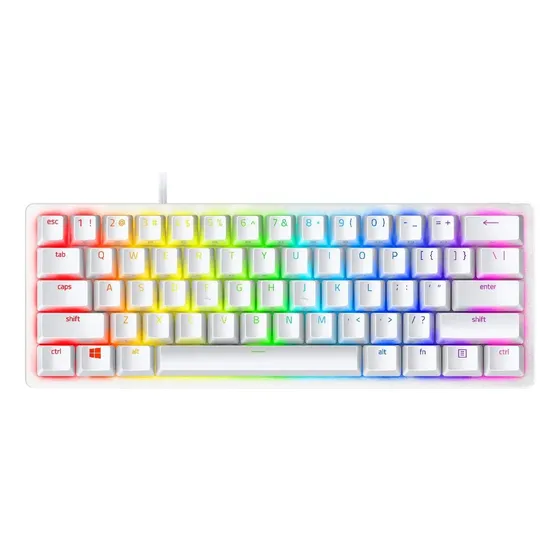 Teclado Razer Huntsman Mini 60% Óptico Mecánico Lineal Teclado Mercury Idioma Inglés US
