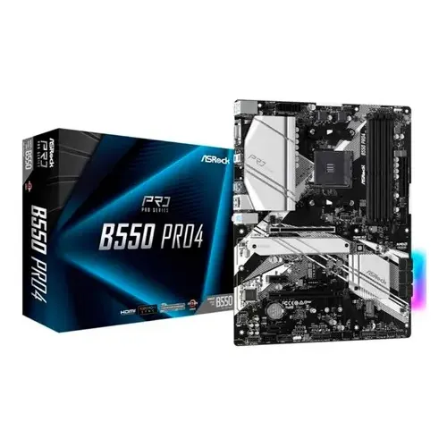 Tarjeta Madre Pro4 Asrock B550 Am4 Amd Atx -rm Color Negro | Cuotas sin interés