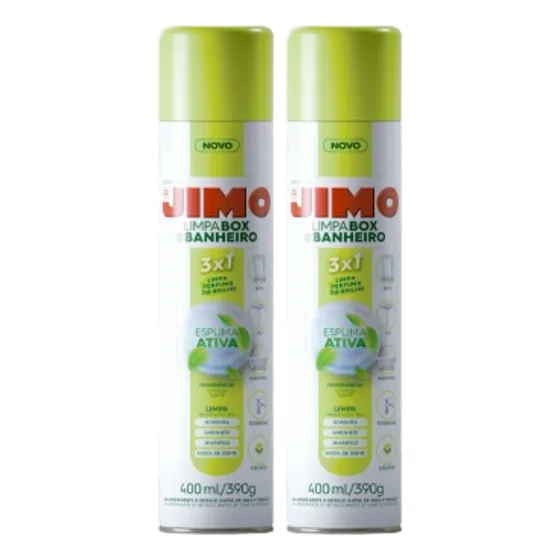 2 Limpa Box Jimo 400ml Elimina Gordura De Box Azulejo Metal