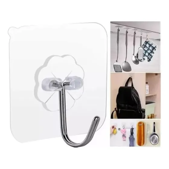 Gancho De Pared X3 Adhesivo Soporte Multiuso Resistente