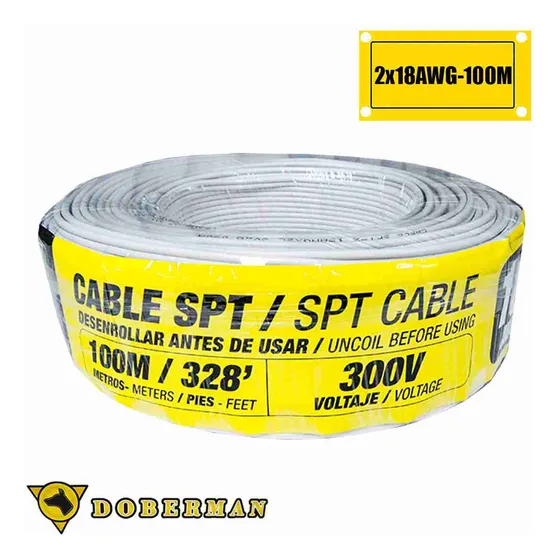 Cable Spt 2x18 Blanco Doberman