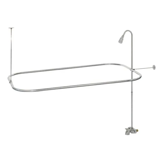 1 Kit Grifo Ducha Barra Cortina Forma D