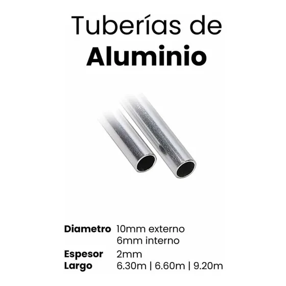 Tubos De Aluminio Circulares De 3/8 Espesor 2mm