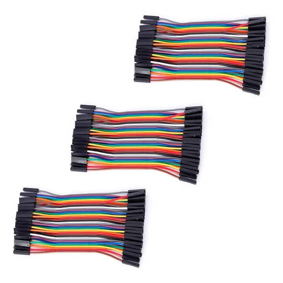 120 Cables Jumpers Dupont H-h, M-m, H-m 10cm Para Protoboard