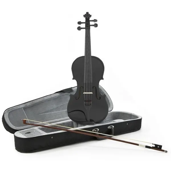 Violin Negro 4/4 Con Estuche Mexicano 