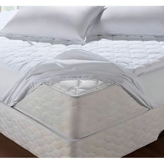Capa Colchão Matelado Impermeável Casal Com Elástico Branco Matelado Casal