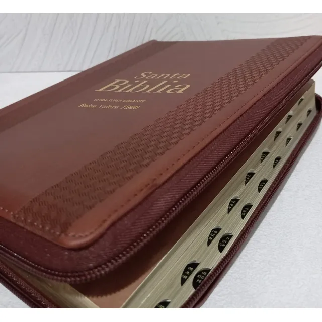 Biblia Letra Super Gigante Rv60 Piel Marron 18 Ptos