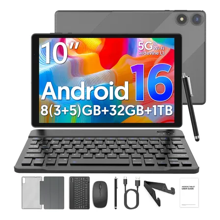 Tablet 10 Android 16 8gb Ram 32gb Wifi 6 Dark Gray